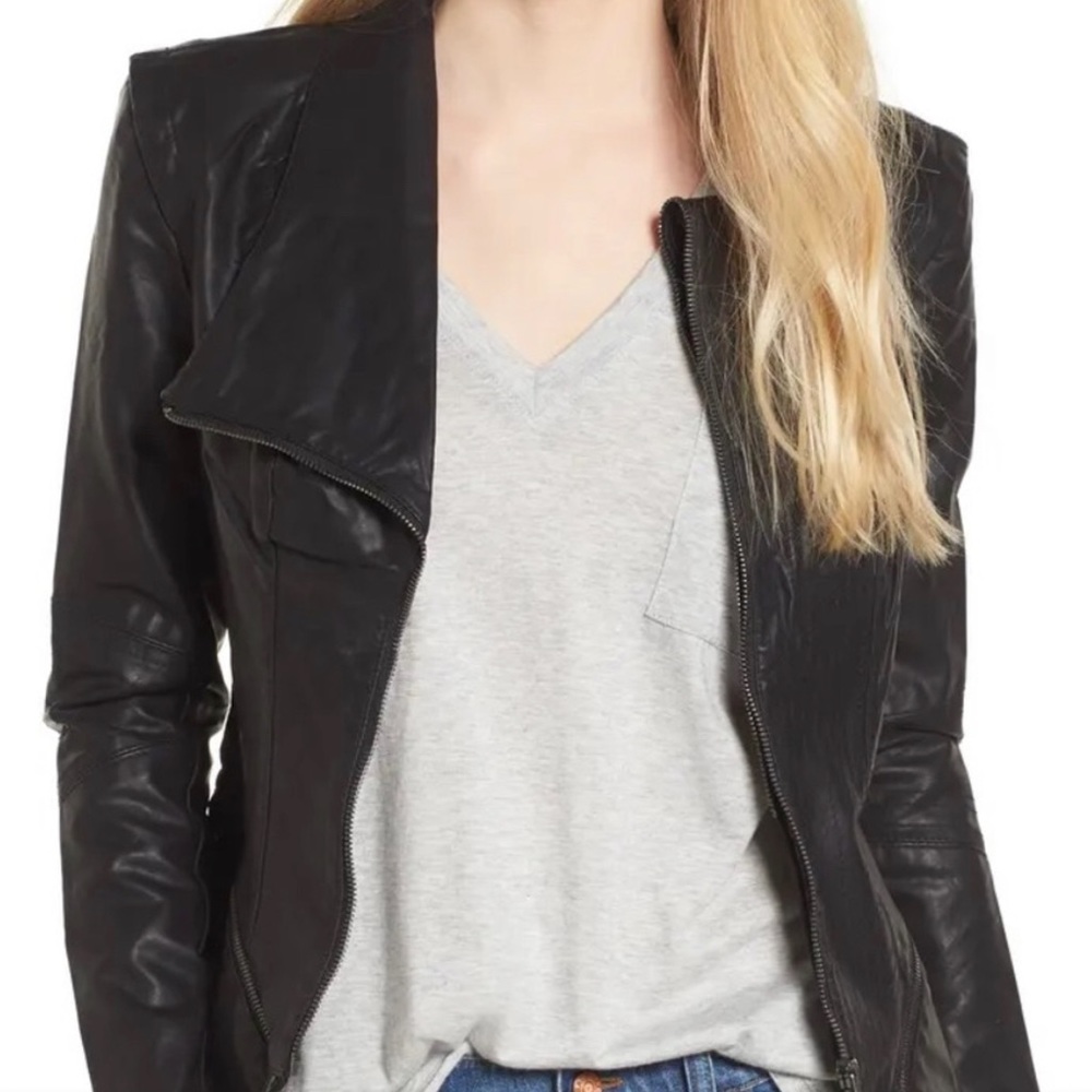 Black leather jacket